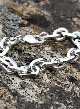 意大利嘻哈风情侣纯银金刚手链