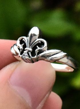 女士复古镶嵌皇冠小众款简约泰银