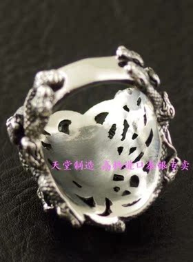 进口男女士925纯银哥特美杜莎戒