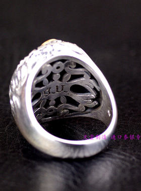 泰国男士款印第安风格飞鹰戒指