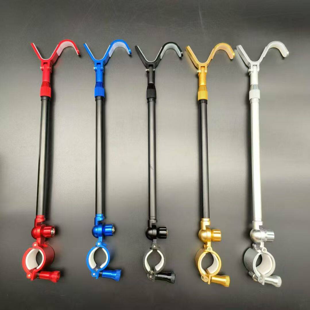 通用炮台后挂支架S型鱼竿支架配件天线铝合金架竿支架钓鱼竿挂