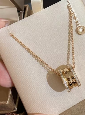 HANJIAHONGCI18K金不掉色弹簧项链女 小蛮腰简约网红锁骨链送女友