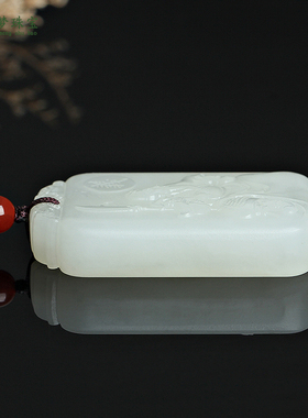 和田玉关公吊坠武财神关羽挂件