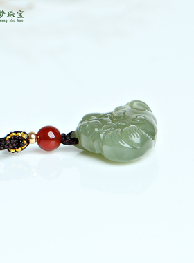 和田玉童子佛玉吊坠挂件玉佩项坠