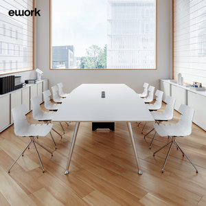 ework会议桌长桌简约现代小型办公桌会议室长条桌洽谈桌办公家具