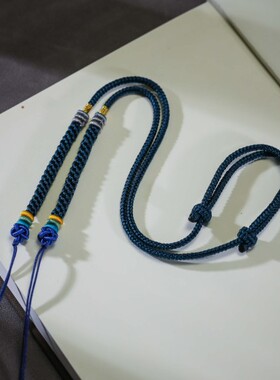 横穿锁骨绳搭配蜜蜡天珠编绳可调节项链绳子BG-016