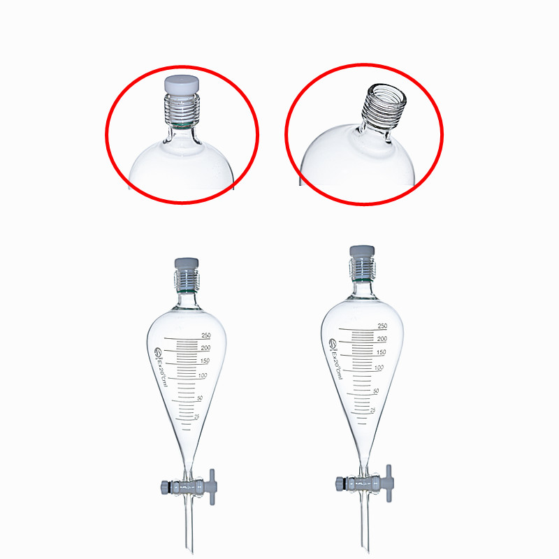螺口分液漏斗250/500/1000ml刻度漏斗外/内螺口漏斗内螺纹口漏斗 - 图2