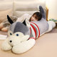 Husky bed pillow plush toy for children and girls