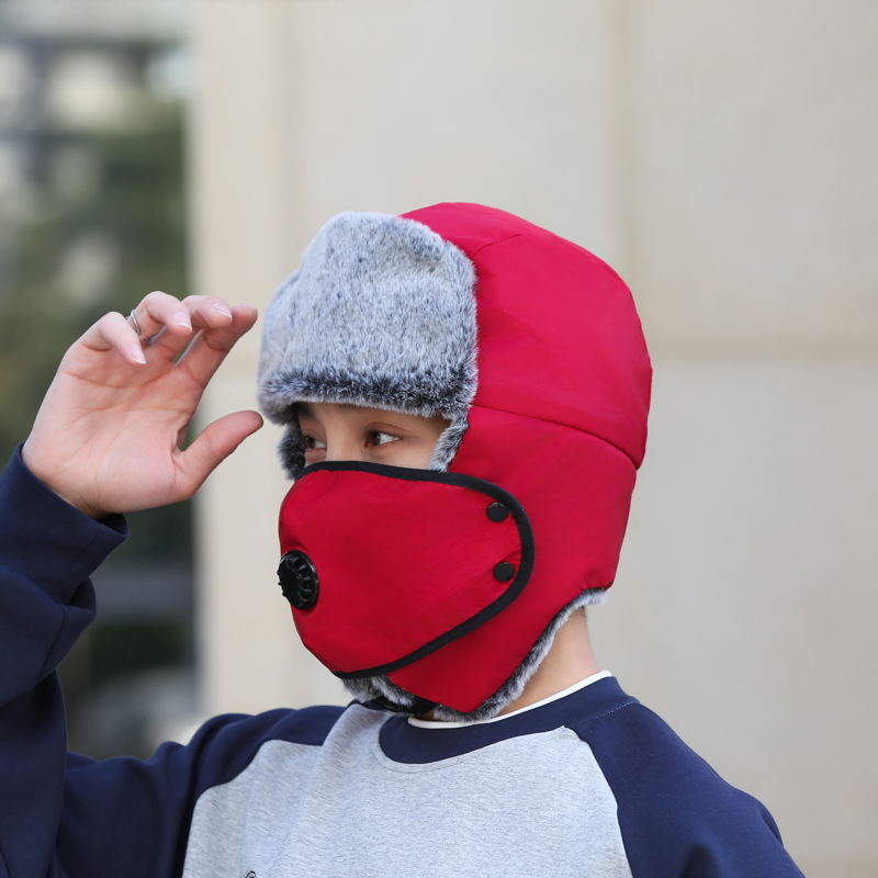 冬季雷锋帽新款男女加绒户外休闲骑车防寒加厚保暖护耳滑雪棉帽子 - 图1