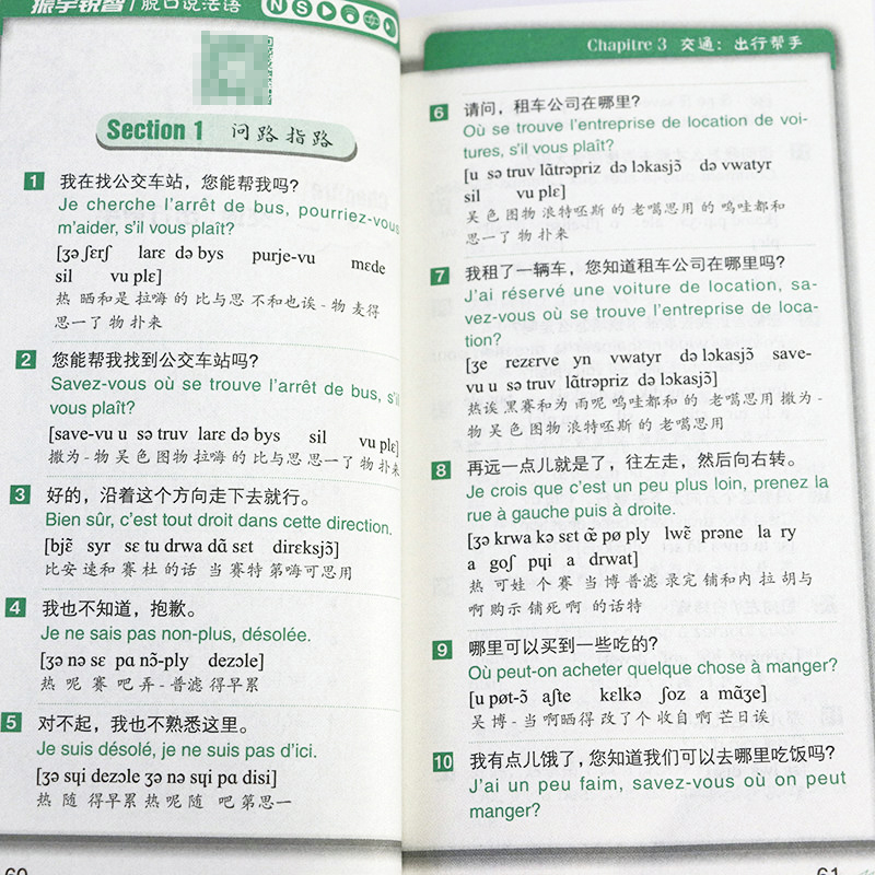 脱口说法语  法国语初级句子会话口语 法语入门自学零基础教材书籍 零起点法语初级教材谐音 全新法语语法 简明法语教程 - 图2