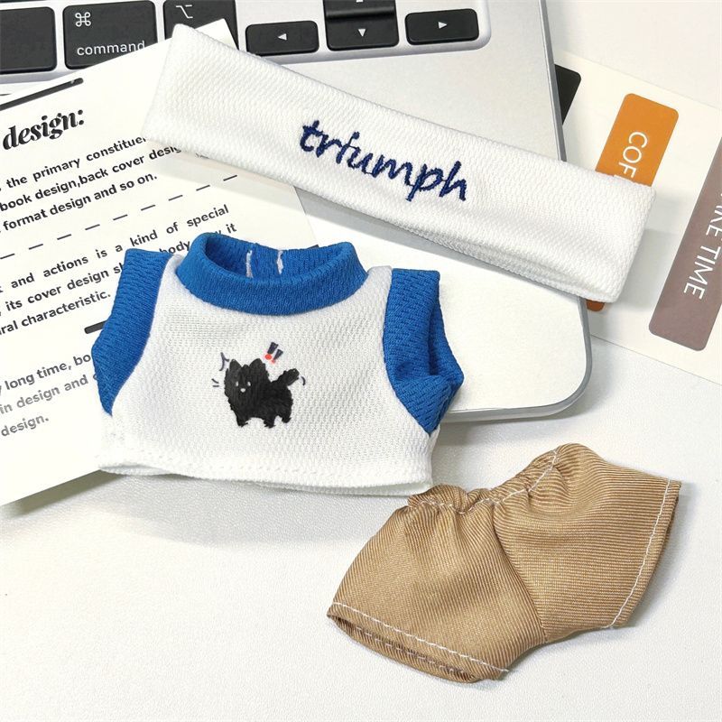 10cm娃衣新品“喵气爆棚”套装棉花娃娃海星体可爱原创无属性休闲 - 图0