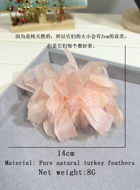 素琦欧美复古大号羽毛感胸针胸花别针天然礼服帽子装饰胸针