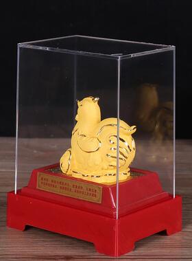 绒沙金十二生肖工艺品摆件会展会销4s店馈赠礼品定制生肖鼠镀金