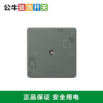 Bull Switch Socket TV Jack Closed-circuit Cable TV Hole 86 Type Concealed Wall Large Panel Grey G18T103