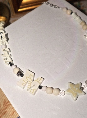 幸运星笑脸项链国潮嘻哈说唱男女