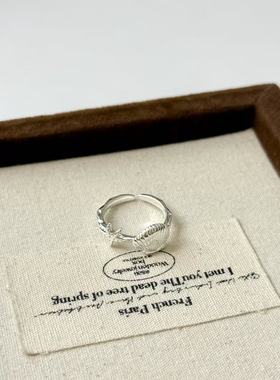 韩版简约镂空爱心星星贝壳戒指小众设计感精致小巧百搭可调节戒子