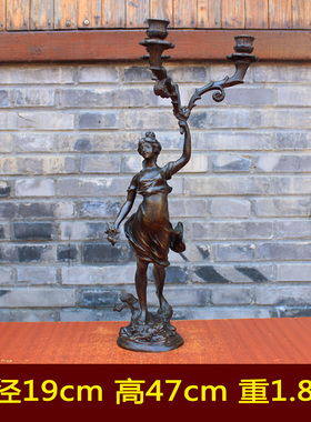 宇卓铜器纯铜烛台黄铜蜡台工艺品