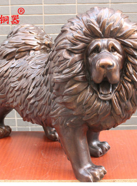 宇卓铜器纯铜藏獒黄铜工艺品摆件