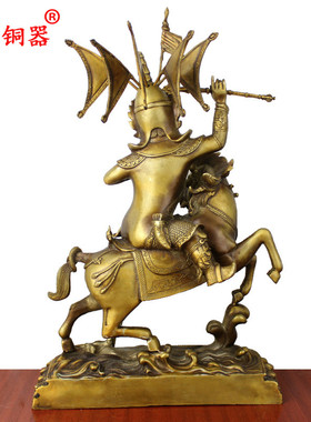 黄铜格萨尔王佛像摆件工艺品