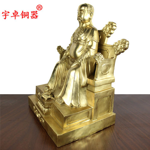宇卓铜器纯铜玄武大帝真武大帝铜像工艺品摆件黄铜玄武大帝 - 图1
