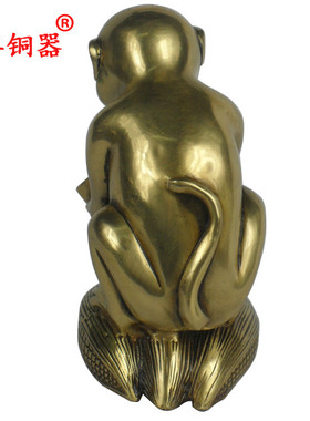 生肖猴摆件黄铜工艺品
