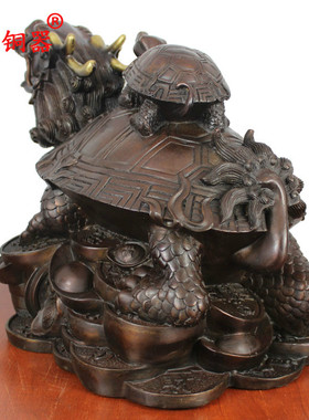 摆件龙头龟黄铜工艺品