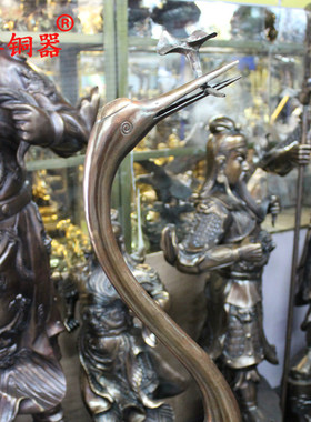 宇卓铜器龟鹤梅花工艺品摆件