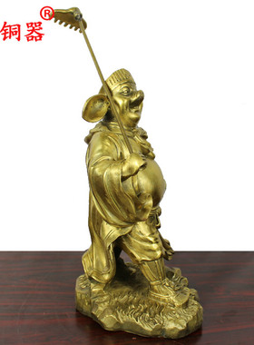 黄铜猪八戒工艺品摆件家居装饰