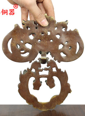 宇卓铜器纯铜门环黄铜门环铜门环摆件兽头门环挂工艺品件