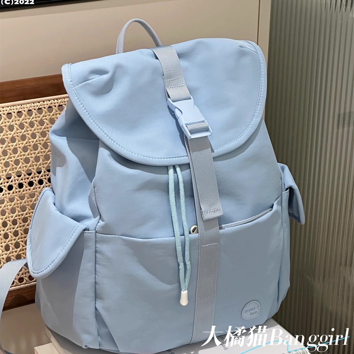 户外防水双肩包女大容量简约纯色旅行电脑背包学生运动旅游登山包,淘宝优惠券,粉丝福利购,淘宝优惠卷