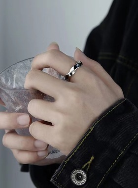 莫比乌斯环戒指男潮小众戒指高级ins戒指冷淡风高级时尚简约男女