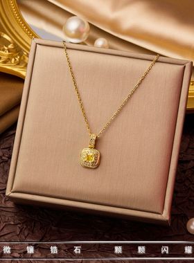 温鉴新款钛钢项链女夏季新款锁骨链时尚不锈钢饰品直播爆款源头