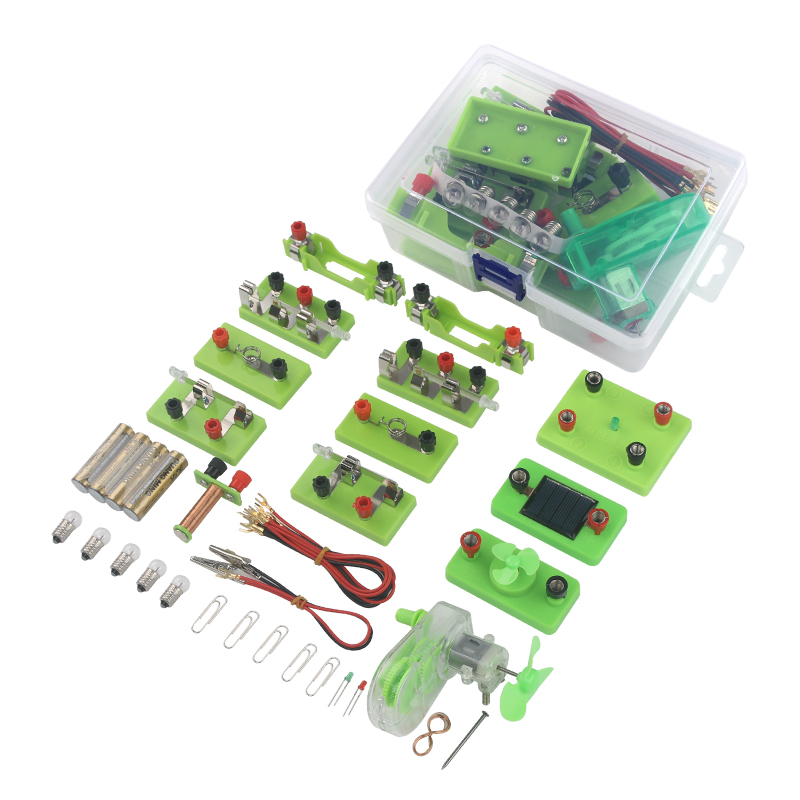 小学科学电路实验器材材料全套四年级下册物理电学实验盒箱电路六年级小学生简易小灯泡实验套装串联并联闭合