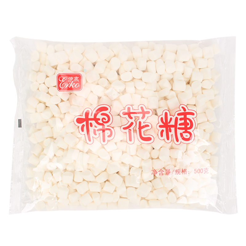 伊高棉花糖500g 牛轧糖烘焙原料白色大粒小粒 饼干雪花酥 1000克 - 图3