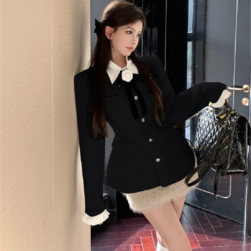 大码胖mm千金小香学院风毛绒拼接毛呢外套半身裙女秋冬显瘦两件套,淘宝优惠券,粉丝福利购,淘宝优惠卷