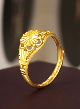 珠宝活口女款结婚黄金戒指