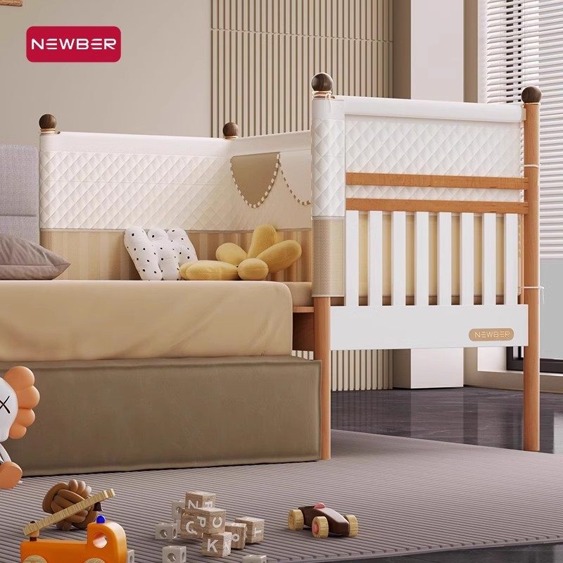 newber纽贝尔婴儿拼接床儿童加宽实木床边床宝宝延宽神器大人可睡,淘宝优惠券,粉丝福利购,淘宝优惠卷