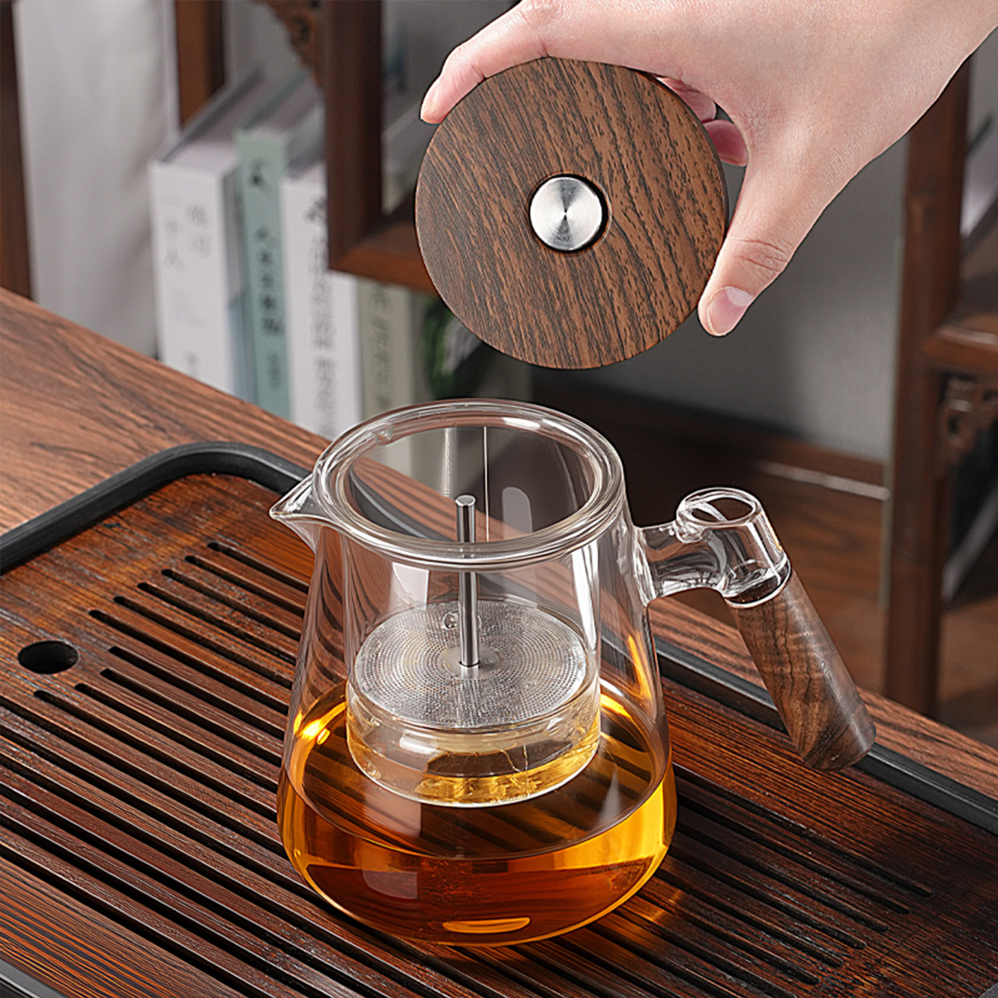 飘逸杯2025新款一键茶水分离飘逸杯飘逸杯玻璃茶壶玻璃内胆飘逸杯,淘宝优惠券,粉丝福利购,淘宝优惠卷