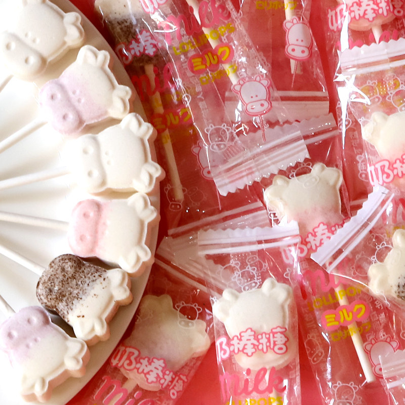 六一儿童节无蔗糖宝宝牛头奶棒糖 多食典食品糖果