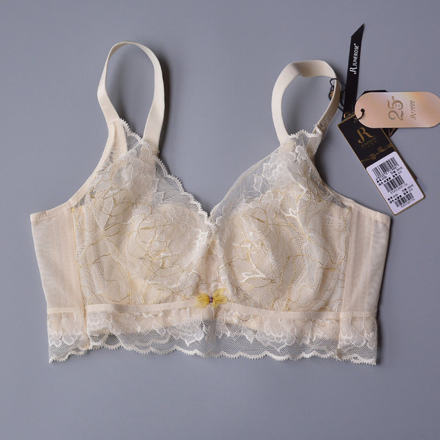 June Rose 6320 bra ultra-thin crystal cup BC soft steel ring three-breasted fashion lace underwear adjustable bra