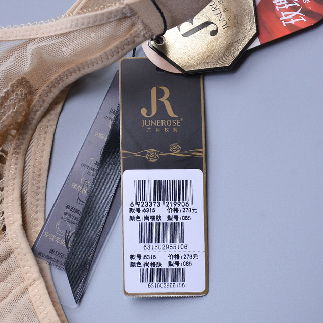 June Rose 6315 Bra CDE Thin Cup Big Breast Revealing Small Push-Up Side Cushion Full Cup Adjustable Bra