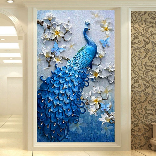 Полная бриллиантовая живопись 5D Новая гостиная 2023 Положите Diamond Cross -Cross -Шитчан