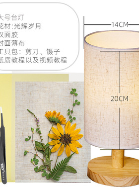 活动节日礼物押花压花台灯材料包配材双面胶贴丝膜手工diy干花