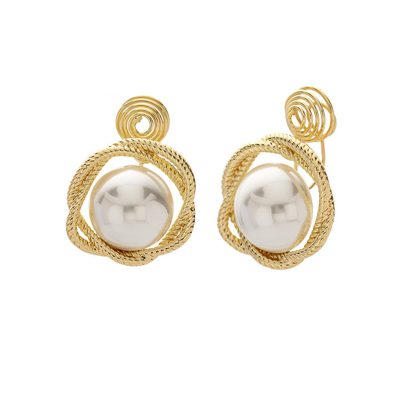 无耳洞复古法式麻花金属珍珠耳针优雅简约创意通勤蚊香盘耳夹,淘宝优惠券,粉丝福利购,淘宝优惠卷