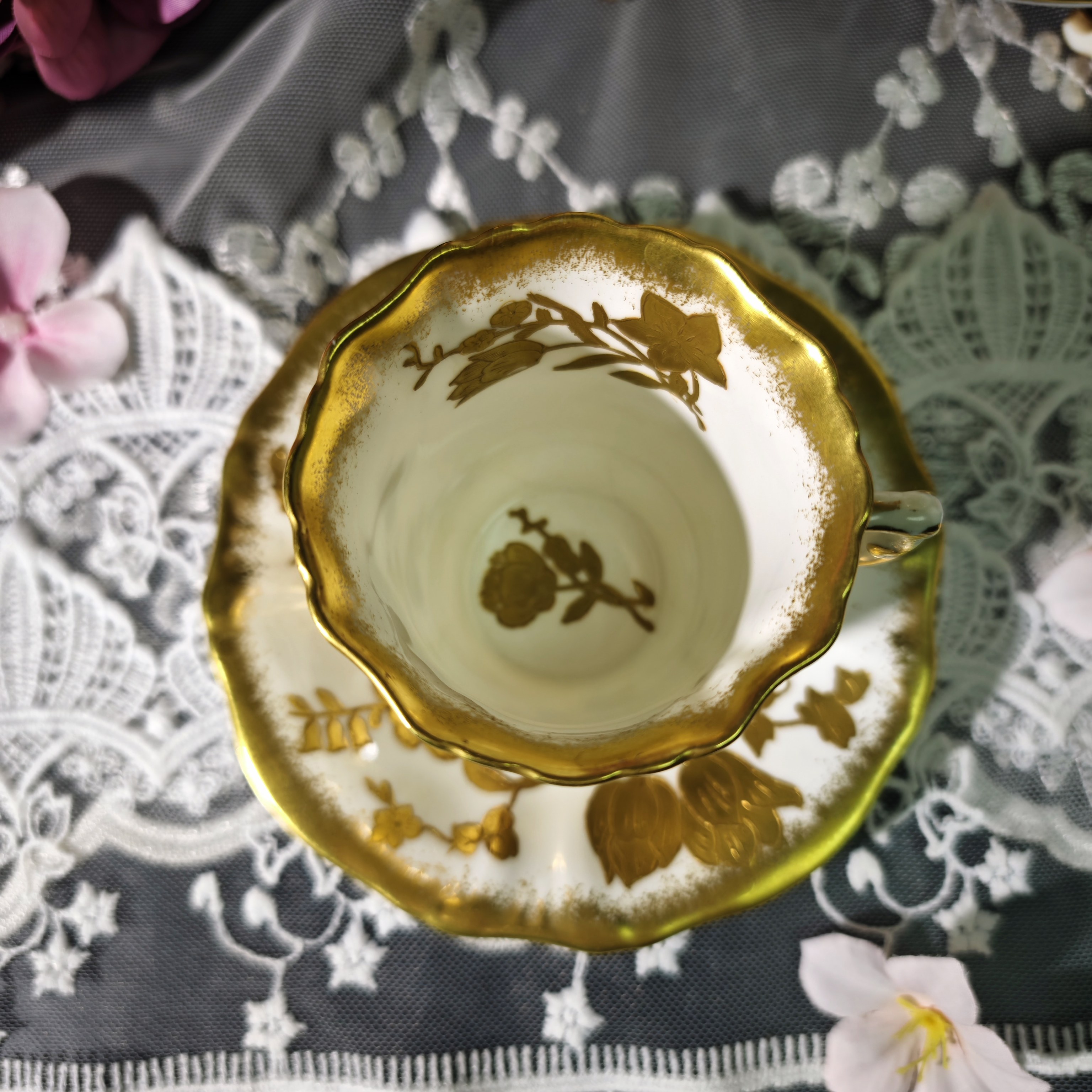 西洋古董 hammersley 22k重金骨花稀有骨瓷咖啡杯碟 现货,淘宝优惠券,粉丝福利购,淘宝优惠卷