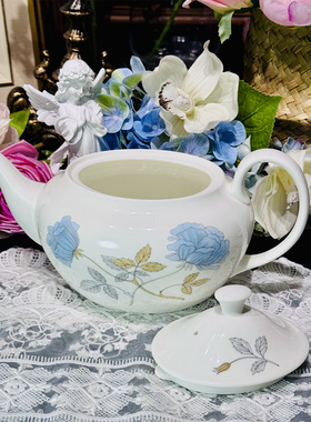 西洋古董 wedgwood ice rose 玫瑰花咖啡壶 现货