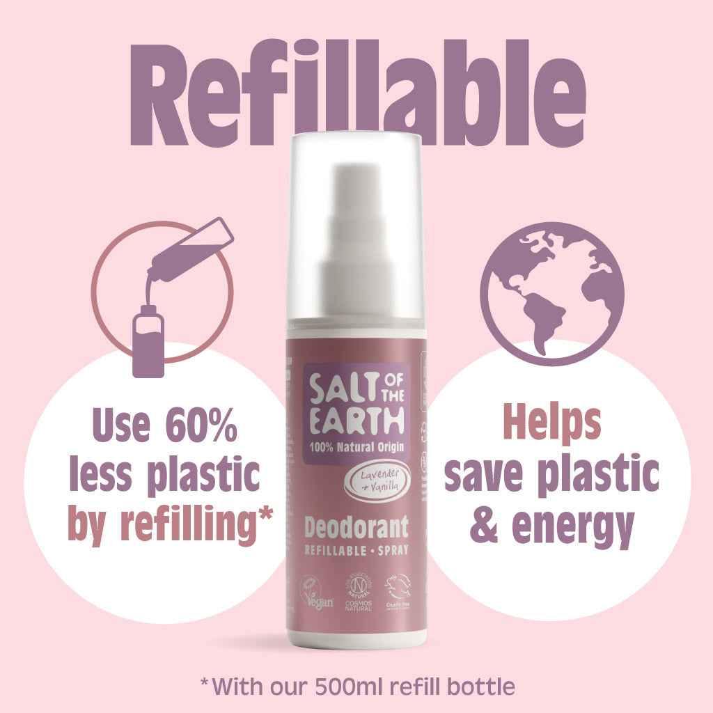 英国 Salt of the Earth 薰衣草味天然止汗臭香体喷雾 100ml - 图1