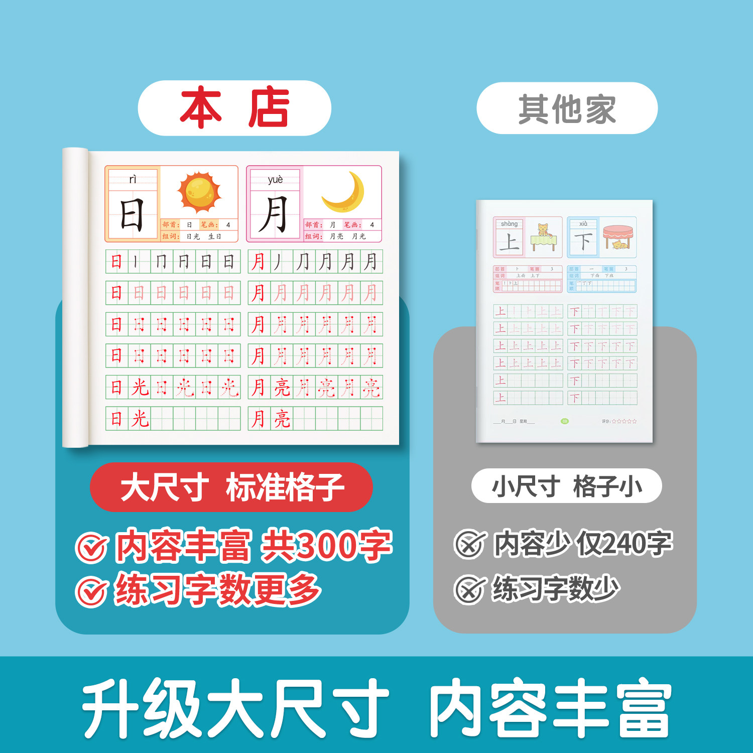 汉字描红本幼儿园幼小衔接练字帖教材全套学前班专用练字本幼儿大班每日一练初学者练字写字入门练习册笔画笔顺一日一年级字帖儿童