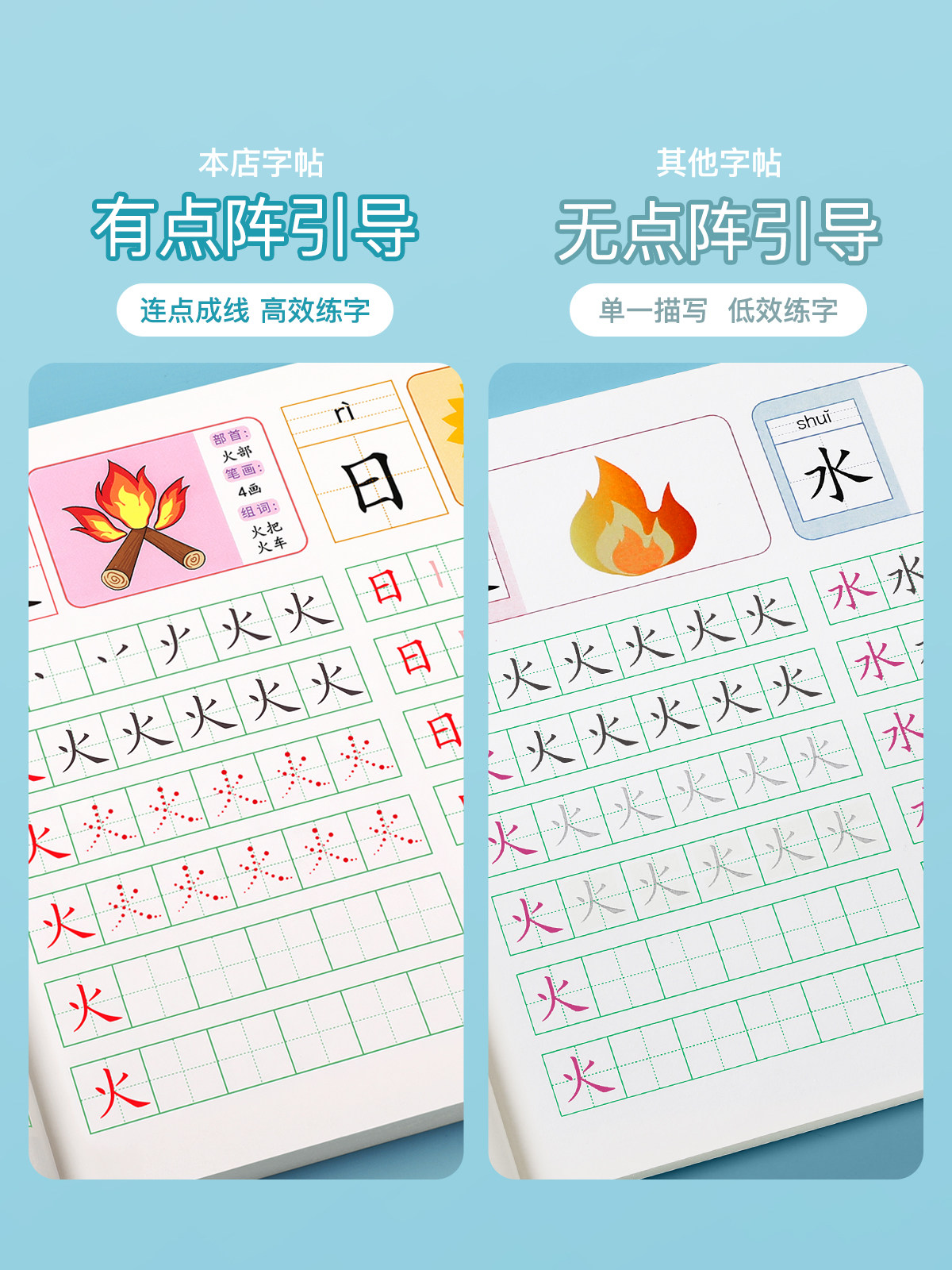 汉字描红本幼儿园幼小衔接教材全套练字帖学前班拼音练字本幼儿控笔训练中班大班练字写字入门初学者笔画笔顺写字本一年级字帖儿童_虎窝淘