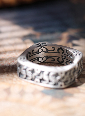 复古民族风女款设计感小众戒指